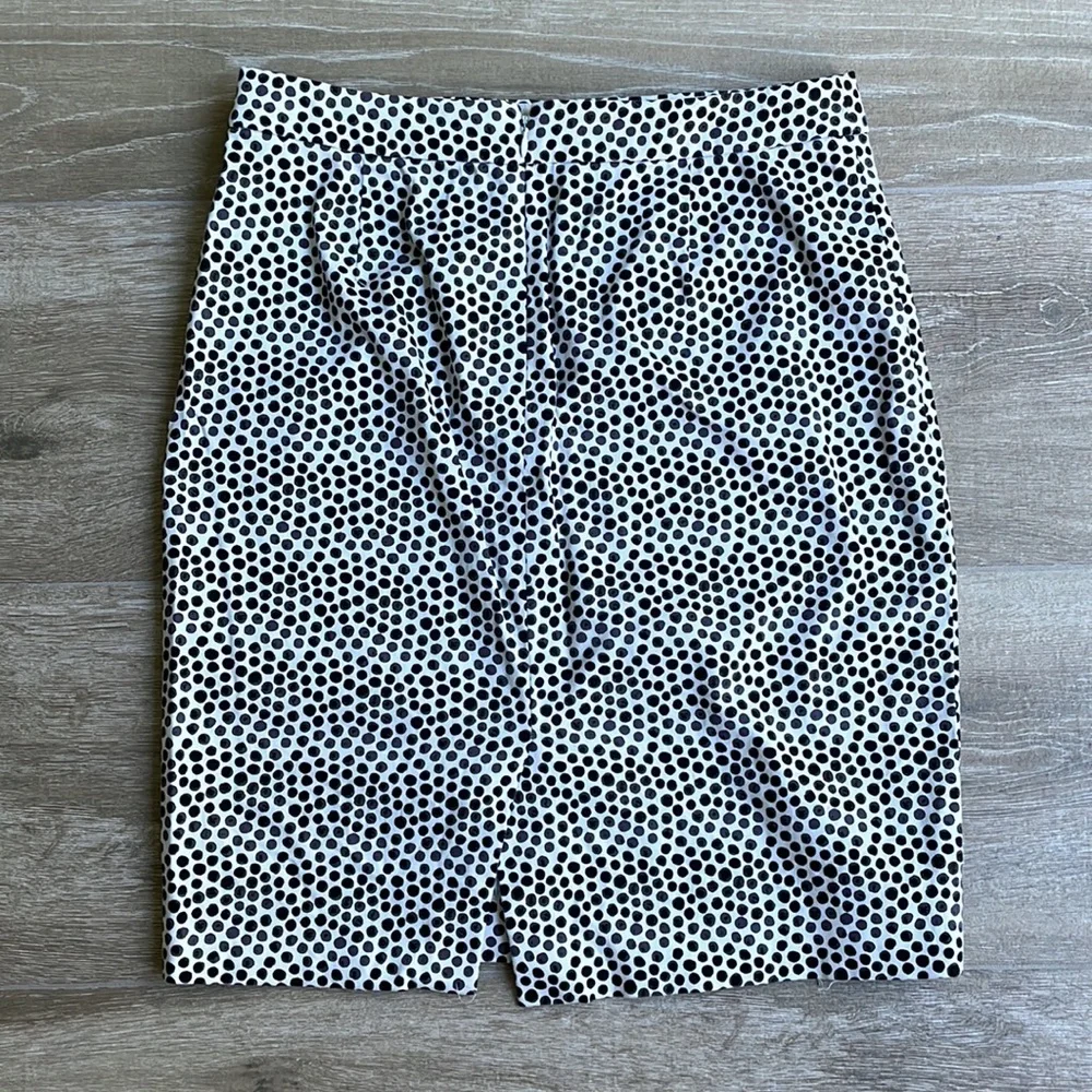 J.Crew The Pencil Black and White Dot Skirt - Size 4